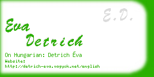 eva detrich business card