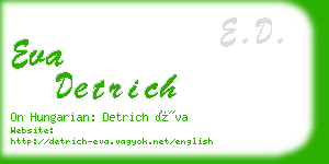 eva detrich business card